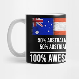 50% Australian 50% Austrian 100% Awesome - Gift for Austrian Heritage From Austria Mug